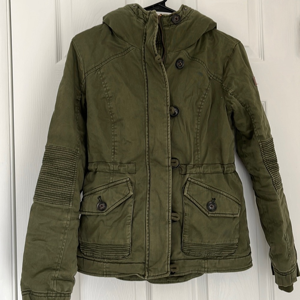 Hollister Twill Plaid Winter Coat